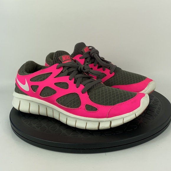 Nike Free Run+ 2 Pink/Gray Athletic Running Shoes 443816-206 Women's Size 7 - Picture 3 of 12